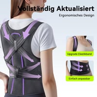 SOLOEVER Tartásjavító háttámasz öv nőknek férfiaknak állítható légáteresztő lila M láthatatlan hátkorrektor 3