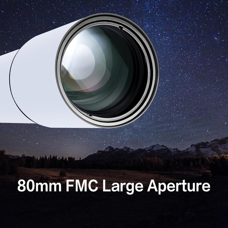 SOLOMARK 80 mm 900 mm refraktor távcső felnőtteknek és gyerekeknek kezdőknek, kompakt utazó távcső tok és telefontartóval