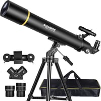 SOLOMARK 80mm refraktor teleszkóp 900mm fókusztávolság hordtáskával - 80900 Black 1