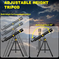 SOLOMARK 90mm Refraktor Teleszkóp 1000mm Fókusztávolság Csillagászati Megfigyeléshez - 901000 4