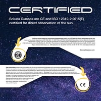 Soluna okuliare na pozorovanie zatmenia slnka, s certifikátom CE a ISO, vyrobené v USA, balenie 2 ks 6