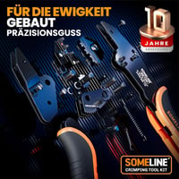 SOMELINE Krimpelő Fogó Kábelsaru Készlettel, 30 Típus 0.34-6 mm² Kábelcsatlakozó Présszerszám Elektromos Autó Szereléshez 7