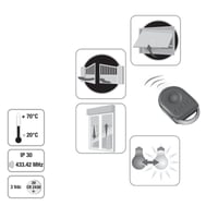 4-kanálový diaľkový ovládač Somfy KEYGO RTS – 1841064 – Čierny – pre systém RTS, nie je kompatibilný s KEY GO IO 2