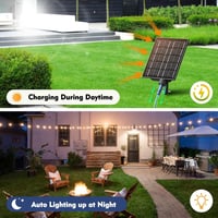 Ghirlandă luminoasă solară de exterior cu LED-uri SON4SUN, 20 m, 30 becuri G40 plus 2 becuri G40 de rezervă, rezistentă la apă IP44, alb cald, pentru grădină, terasă, nuntă 4
