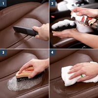 Set de întreținere a pielii Sonax PremiumClass 3x250 ml - 2x Soluție de curățare piele, 1x Cremă de îngrijire piele, lavetă din microfibră, aplicator, perie de curățare 6