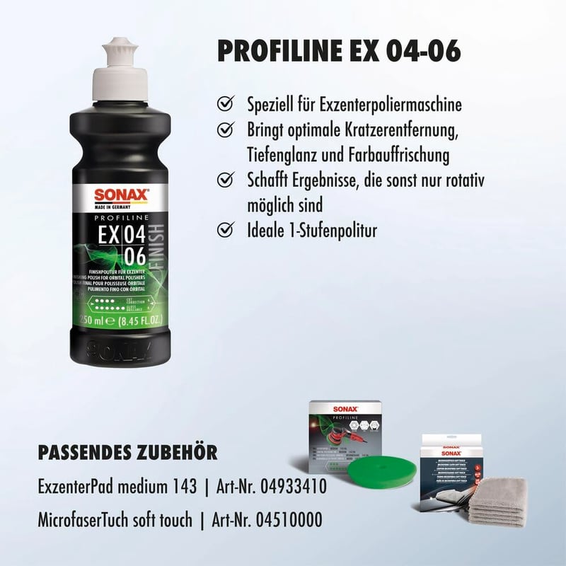 SONAX ProfiLine EX 04/06 Autó Polírozó Paszta Professzionális Fényezéshez