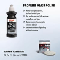 SONAX Profiline Glass Polish leštidlo na sklo 250 ml – profesionálny prípravok na leštenie čelných skiel a sklenených povrchov 3