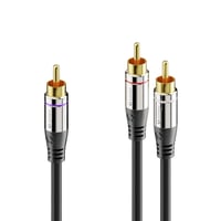 Audiokábel Sonero Premium RCA, 1x RCA zástrčka - 2x RCA zástrčka, 2 m, pozlátené kontakty, čierny 2