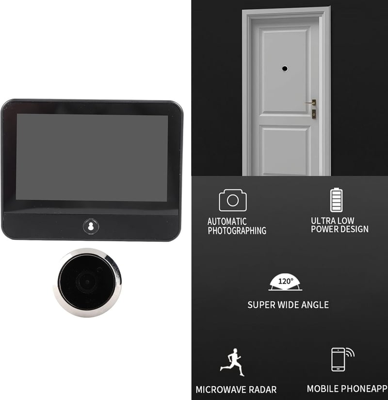 Sonew TUYA Okos Ajtócsengető Kamera 1080P WiFi Megfigyelés Széles Látószög