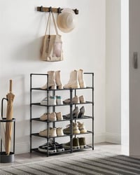 SONGMICS LSR110B02 10 szintes cipőtartó állvány, 33x33x173 cm, fém váz - fekete 4