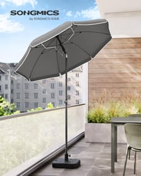 SONGMICS 160 cm-es napernyő UPF 50+ védelemmel, hajlítható, magasságállítható, szürke 2