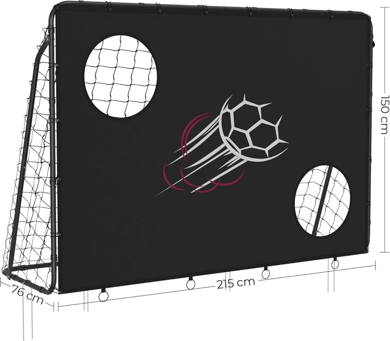 SONGMICS 215x150x76 cm Focikapu Hálóval Gyors Szereléshez Fém Kerettel