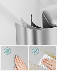 SONGMICS 30L čelična kanta za smeće s pedalom, poklopcem sa tihim zatvaranjem i hermetički zatvorenom unutarnjom kantom za kuhinju i dnevni boravak 4