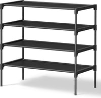 SONGMICS 4 szintes cipőtartó fém kerettel, fekete, 70 cm magas, szűkös helyekre 1