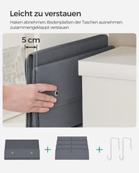 SONGMICS Ajtóra Akasztható Tároló 4 Zsebbel 33,5x100 cm 7