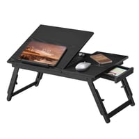 SONGMICS Bambusov stol za laptop od medijapana za krevet, podesiv po visini, 55 x 34,9 cm 1