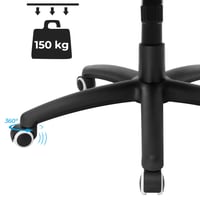 Scaun de birou ergonomic rotativ SONGMICS cu înălțime reglabilă, 70 x 65 x 115 cm, Negru/Alb 7