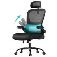 Ergonomická kancelárska stolička SONGMICS, dvojvrstvová sieťovina, priedušná, nastaviteľná opierka hlavy, adaptívna bedrová opierka, pre domácu kanceláriu, čierna 1