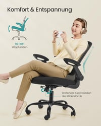Scaun de birou ergonomic SONGMICS cu suport lombar căptușit și — defect, funcționează parțial: spătar rupt (stare: vezi poza a 2-a) 9