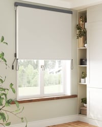 SONGMICS okomita tenda za balkon i terasu 1,4 x 2,5 m, zaštita od vjetra, sunca i pogleda, vodootporna tenda, bež boja sa sivom kasetom GSA1 4