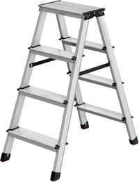 SONGMICS GLT014E01 alumínium létra 4 fokos 150 kg terhelhetőség ezüst-fekete 1