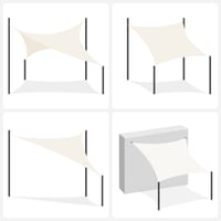 SONGMICS GSS34IVV1 Tieniaca plachta 3x4 m, HDPE materiál, priedušná, priepustná pre vodu, na terasu, do záhrady, na balkón, na kempovanie, tehlová 6