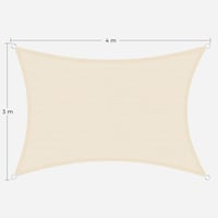 SONGMICS GSS34IVV1 Tieniaca plachta 3x4 m, HDPE materiál, priedušná, priepustná pre vodu, na terasu, do záhrady, na balkón, na kempovanie, tehlová 4