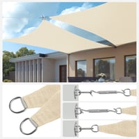 SONGMICS GSS34IVV1 Tieniaca plachta 3x4 m, HDPE materiál, priedušná, priepustná pre vodu, na terasu, do záhrady, na balkón, na kempovanie, tehlová 5