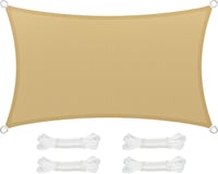 SONGMICS GSS35EYV1 HDPE napvédő tetőponyva - homokszínű - 3x5 m 1