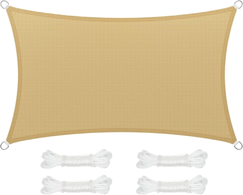 SONGMICS GSS35EYV1 HDPE napvédő tetőponyva - homokszínű - 3x5 m
