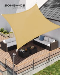 SONGMICS GSS35EYV1 HDPE napvédő tetőponyva - homokszínű - 3x5 m 2