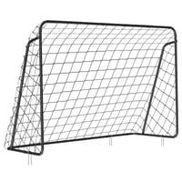 SONGMICS Nogometni gol za djecu 300x205cm Brza montaža Vrt Plaža Željezni okvir Polietilenska mreža Crni 2