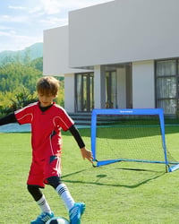 SONGMICS Gyerek Futballkapu Szett 2 db Felfújható Kapu 90x120x90 cm Kerthez Strandra 3