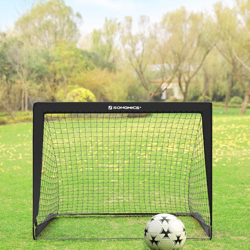 SONGMICS Gyerek Futballkapu Szett 2 db Felugró Kapu 90x120x90 cm Kerthez Strandra