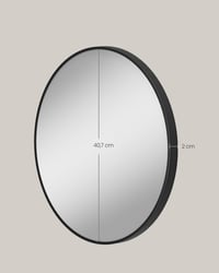 Oglindă de perete rotundă SONGMICS cu ramă metalică, diametru 41 cm, oglindă decorativă modernă pentru living, dormitor 4