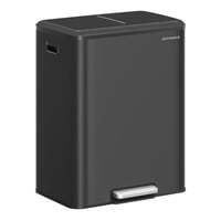 SONGMICS Odpadkový kôš na triedený odpad, 2 x 30 l, dvojkomorový oceálový pedálový kôš s vnútornými nádobami, tiché zatváranie, čierny 1