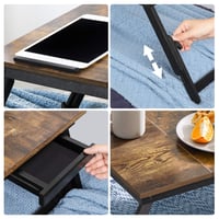 SONGMICS stol za laptop za krevet, MDF i bambus, podesiv po visini, 71 x 23 cm 8