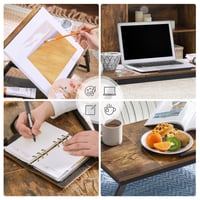 SONGMICS stol za laptop za krevet, MDF i bambus, podesiv po visini, 71 x 23 cm 3