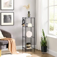 SONGMICS LGR104B01 4 szintes fürdőszobai polc 80 kg terhelhetőség fekete 2