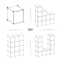 SONGMICS LPC342W01 Organizator de pantofi cu 12 compartimente, modular, cu uși, dulap, 93 x 31 x 123 cm, alb 4