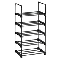 SONGMICS LSA005B02 metalni stalak za cipele s 5 polica - crni 1