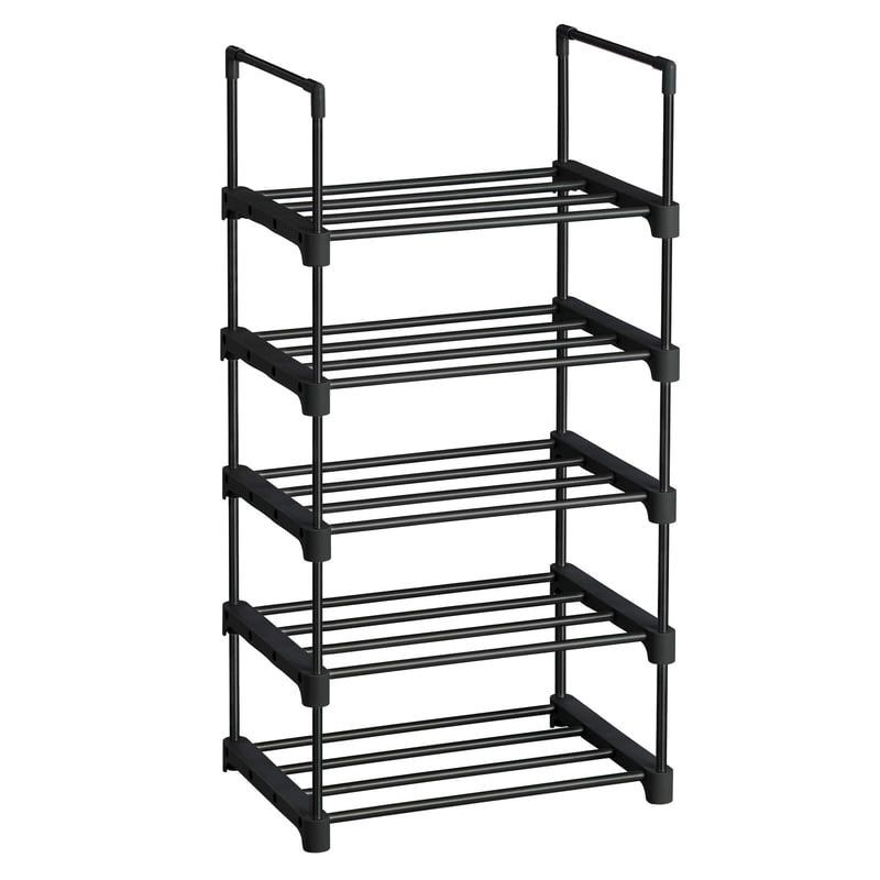 SONGMICS LSA005B02 metalni stalak za cipele s 5 polica - crni