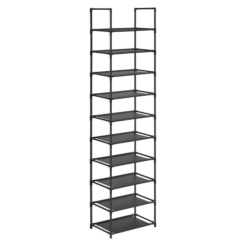 SONGMICS LSH010B02 stalak za cipele na 10 katova, 28x45x173 cm - crni