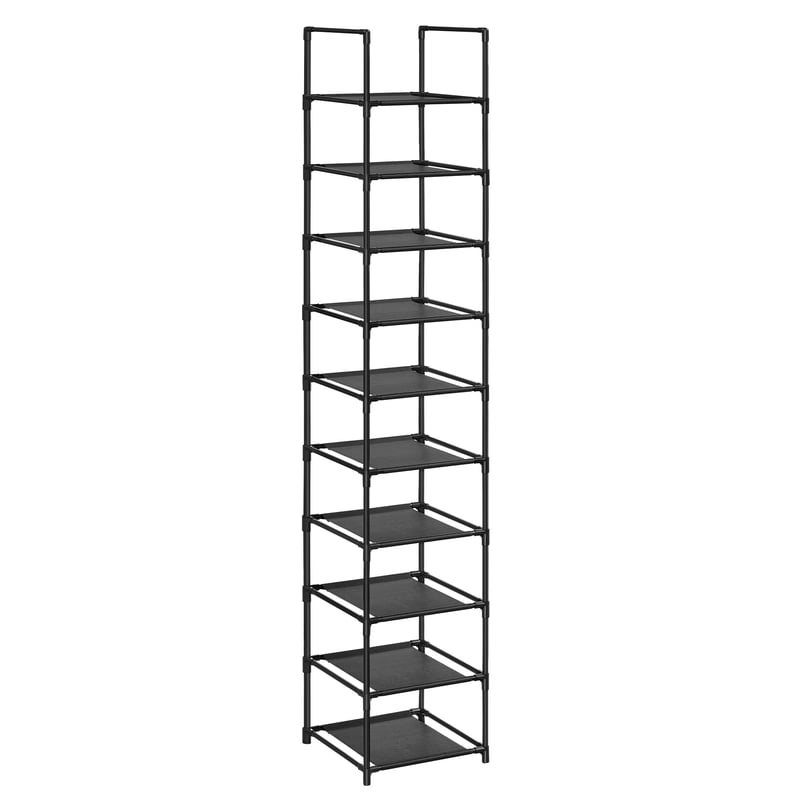 SONGMICS LSR110B02 stalak za cipele na 10 razina, 33x33x173 cm, metalni okvir - crni