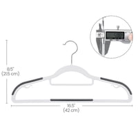 SONGMICS Műanyag Ruhafogasok 30 db-os Készlet, Csúszásmentes, 0,5 cm Vékony, 42 cm Széles, Helytakarékos 8