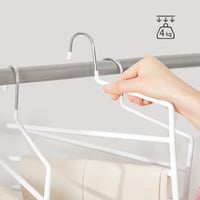 SONGMICS Nadrágakasztó Szett 4 Darabos Helytakarékos Többszörös Vállfa 5 Nadrághoz Csúszásmentes Fehér Farmerhez Törölközőhöz 6