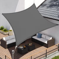 Vele de umbrire SONGMICS 3x4 m, Rezistentă la apă cu coloană de apă de 665 mm, Protecție UV 93%, Poliester rezistent la rupere, Alb, pentru grădină, balcon, terasă, cu frânghii de 2 m 2