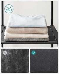 SONGMICS RYG036B02 Nyitott Gardrób 4 Rekesszel 166cm Fekete 4