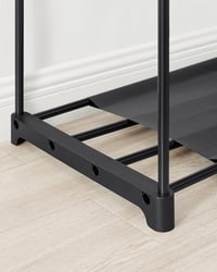 SONGMICS RYG036B02 Nyitott Gardrób 4 Rekesszel 166cm Fekete 6
