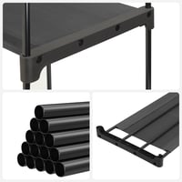 SONGMICS RYG24BK Samostojeći ormar, sklopivi, stalak za odjeću s 2 šipke za vješanje, 112 x 43 x 165 cm, crni 7